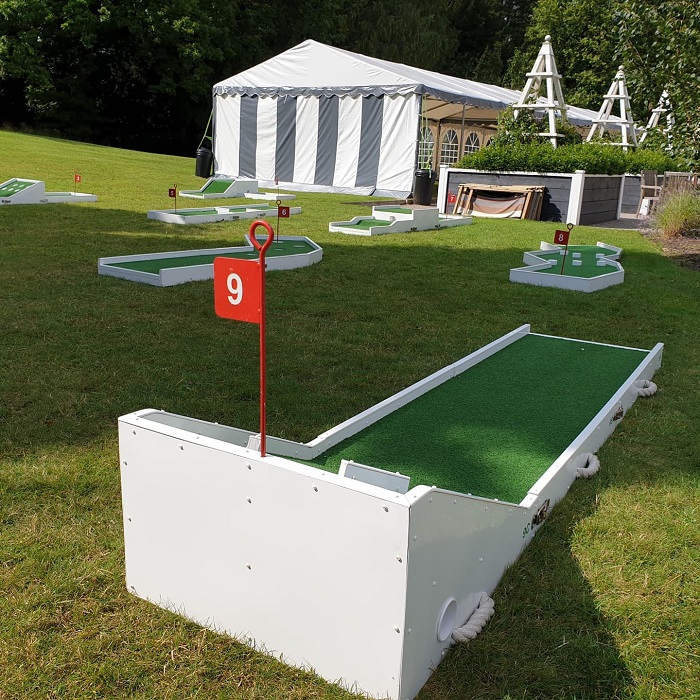 No9 hole outside the marquee